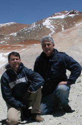Dave Turner (left) and Eli Mlawer, co-principal investigators for RHUBC-II, on Cerro Toco (Toco Mountain).
