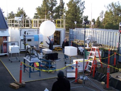 Newly developed for remote high-altitude research, the SKIP is a fully self-sufficient operations facility. It includes enclosures for instruments, data systems, and work space, plus an outdoor operations area and onsite power resources.