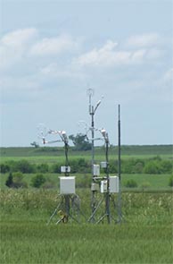 Seven eddy flux towers were added at the primary instrumented surface sites for CLASIC.