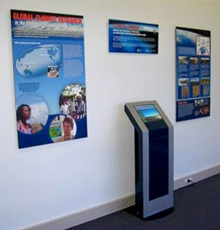 The Darwin kiosk on display in the museum.
