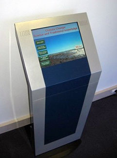 A new kiosk, provided by the ARM Program, is available in Darwin for visitors to learn about climate change in the region.