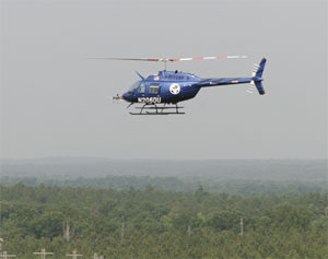 Duke University's "Jet Ranger" is one of eight aircraft that will fly over the SGP site in June.