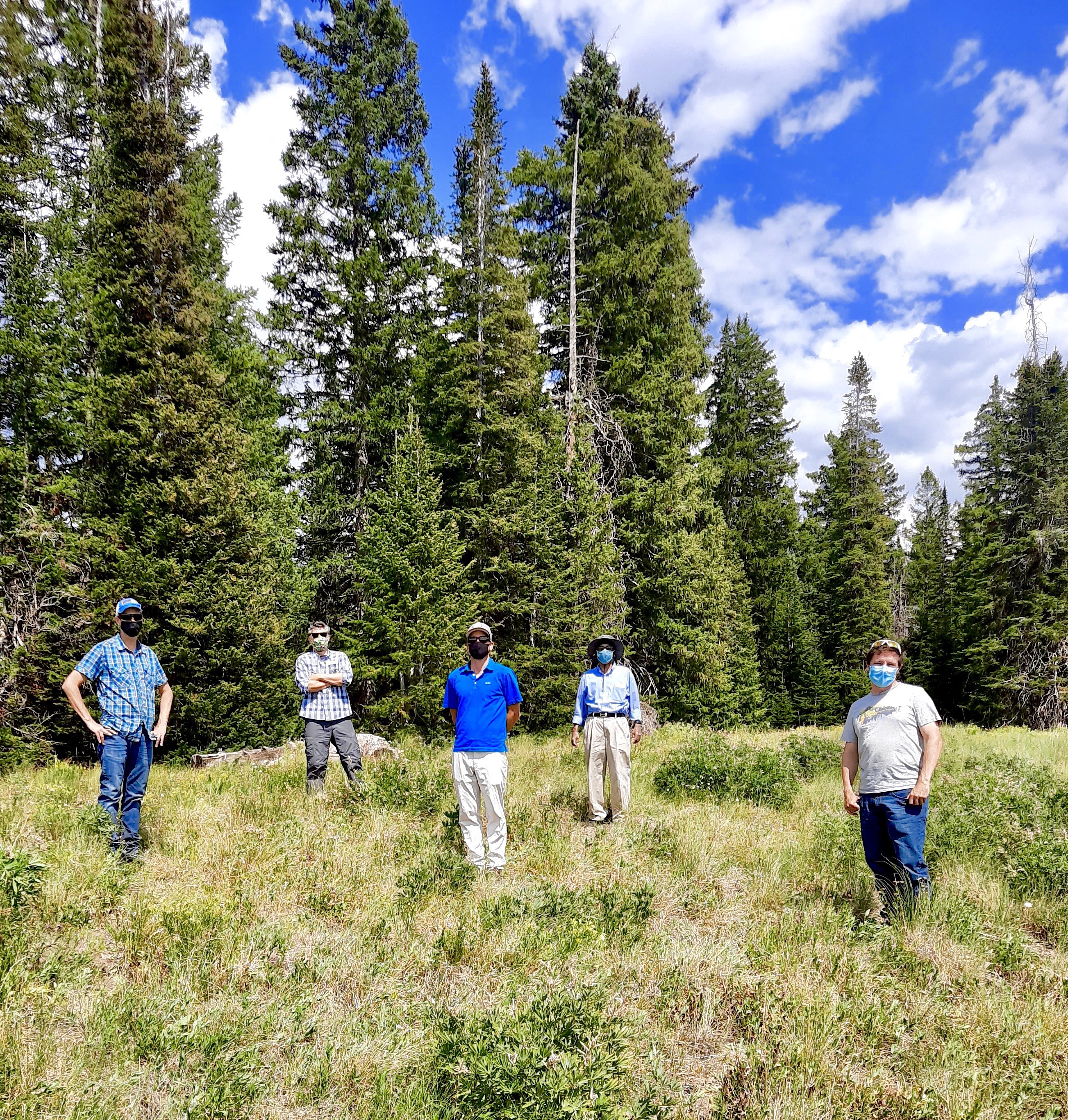 Key members of the SAIL team survey a radar site at Crested Butte Mountain Resort in Colorado