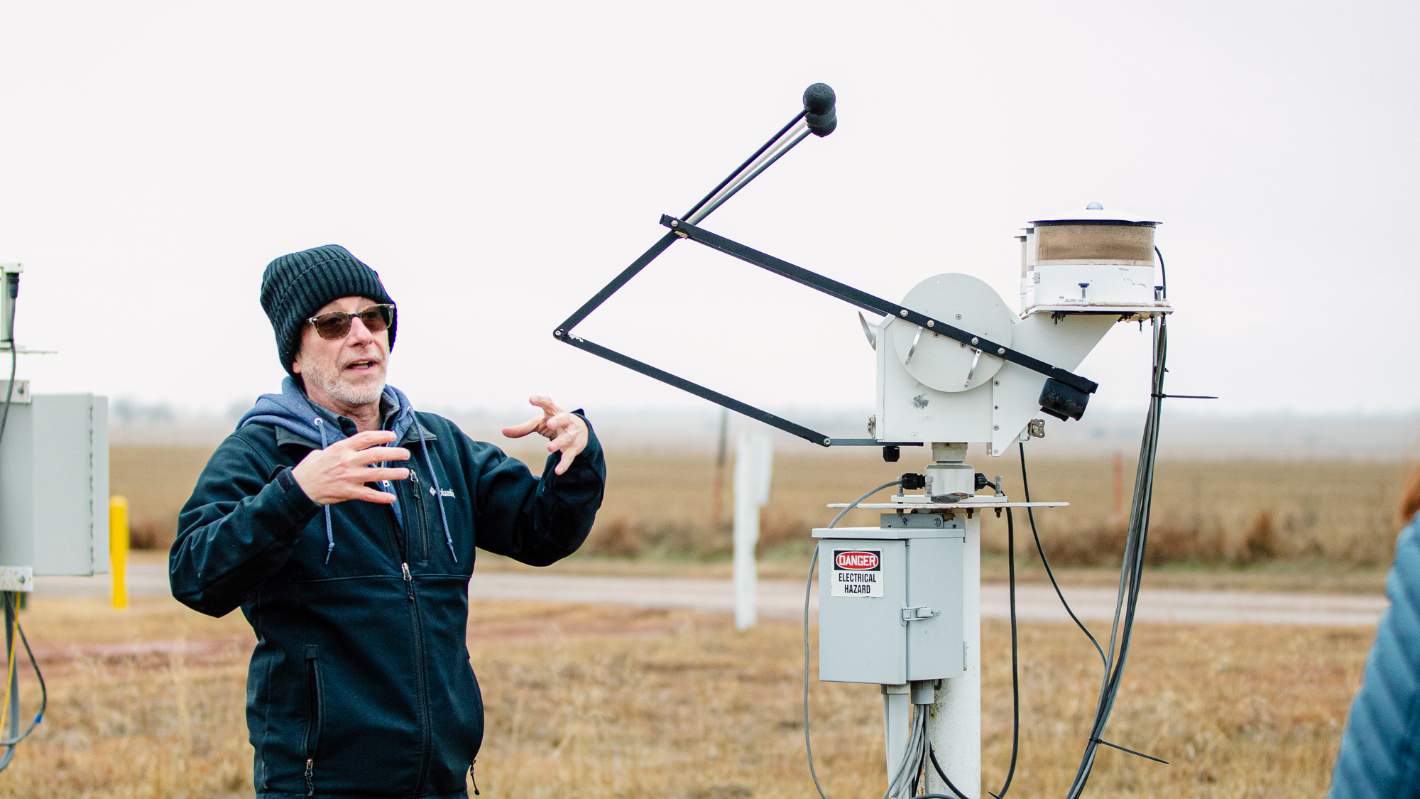 ARM SGP Manager Mike Ritsche shows off instrumentation.