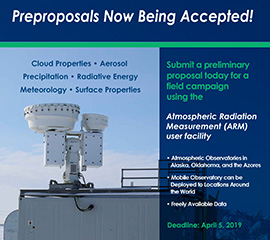 Request for Preproposals for Use of the U.S. Department of Energy’s ARM User Facility