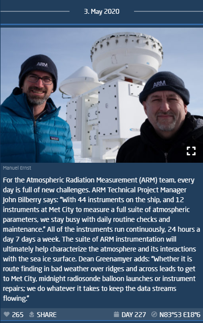 ARM technicians John Bilberry and Dean Greenamyer