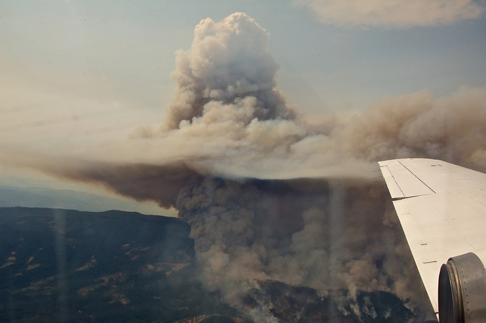 Fire smoke seen during BBOP flight in Oregon