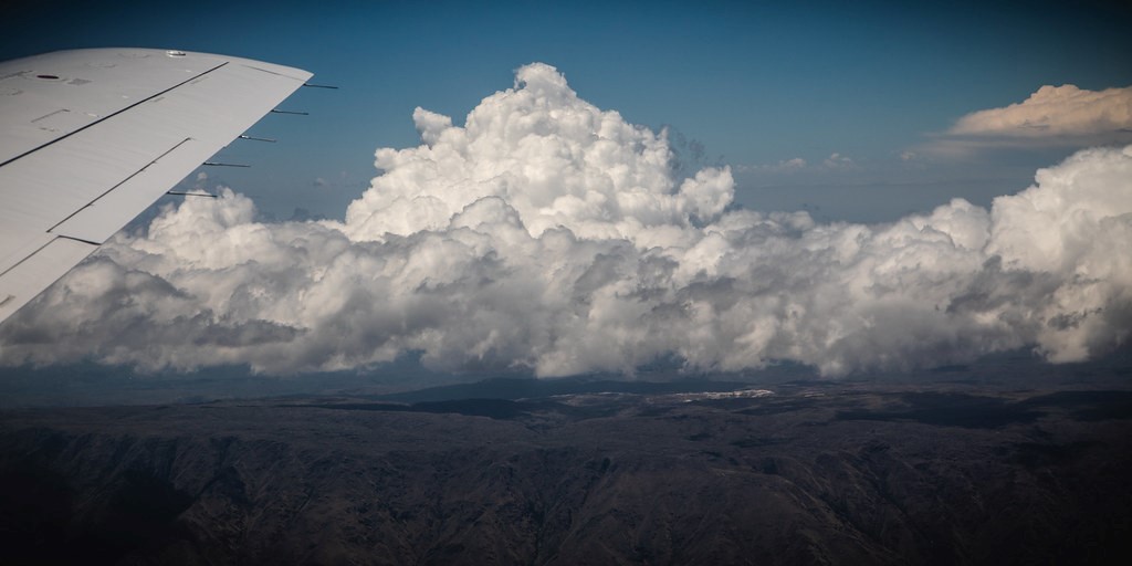 ARM's G-1 aircraft flies as part of the Cloud, Aerosol, and Complex Terrain Interactions (CACTI) field campaign in Argentina.