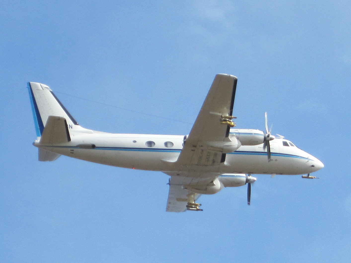 Gulfstream-159 (G-1) aircraft flies over the Eastern North Atlantic observatory