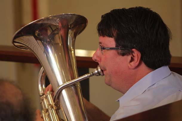 Mike Jensen plays the euphonium