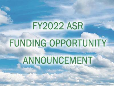 Graphic says "FY2022 ASR Funding Opportunity Announcement"