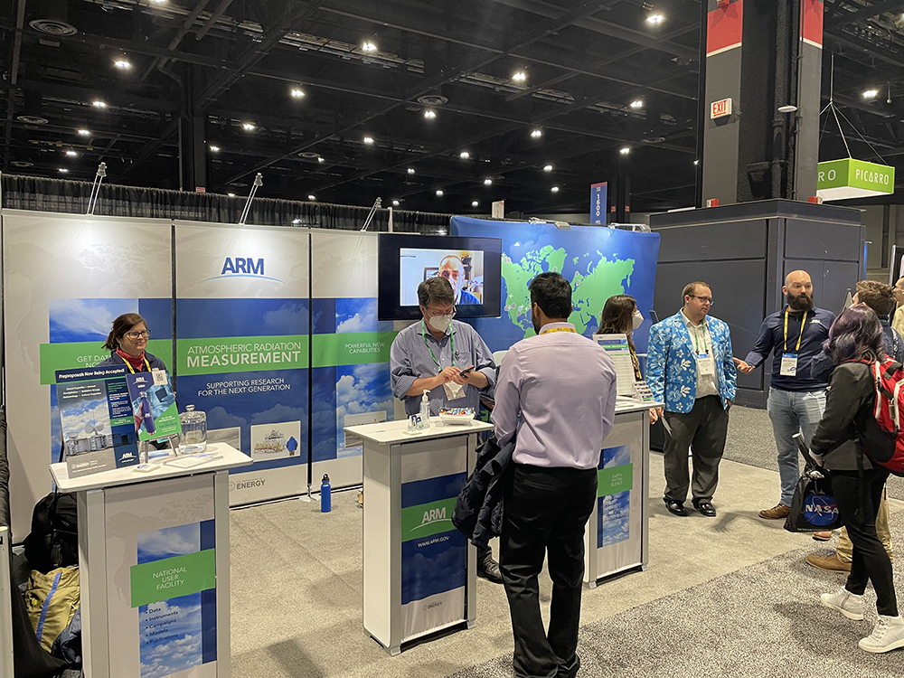 ARM welcomes visitors to its exhibit during the 2022 American Geophysical Union (AGU) Fall Meeting in Chicago, Illinois.