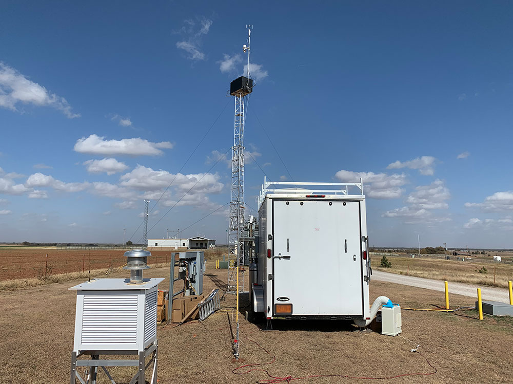 Field campaign setup at ARM's Southern Great Plains atmospheric observatory
