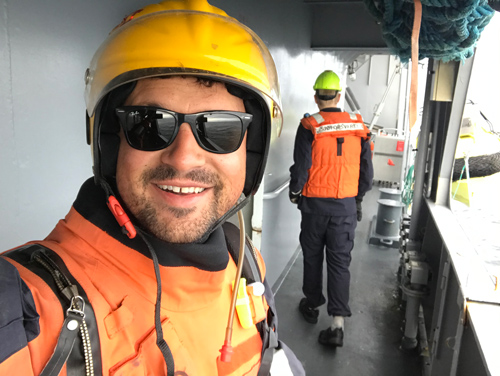 Tercio Silva ready for transport to Bear Island