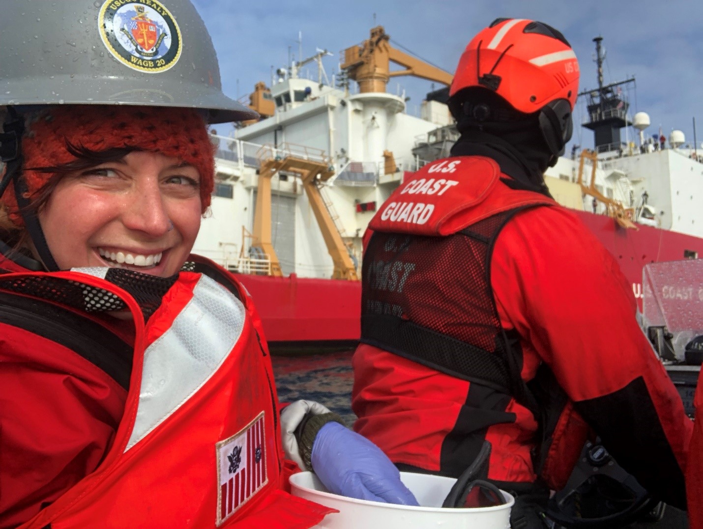 Jessie Creamean aboard U.S. Coast Guard icebreaker