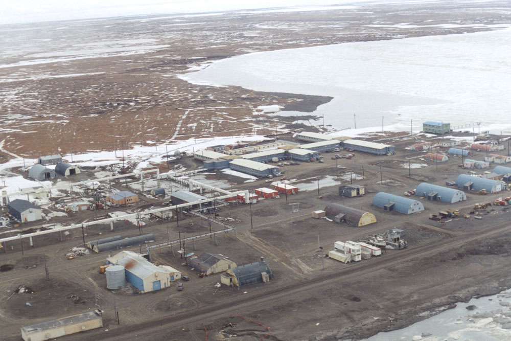 An aerial view of Utquiagvik, Alaska