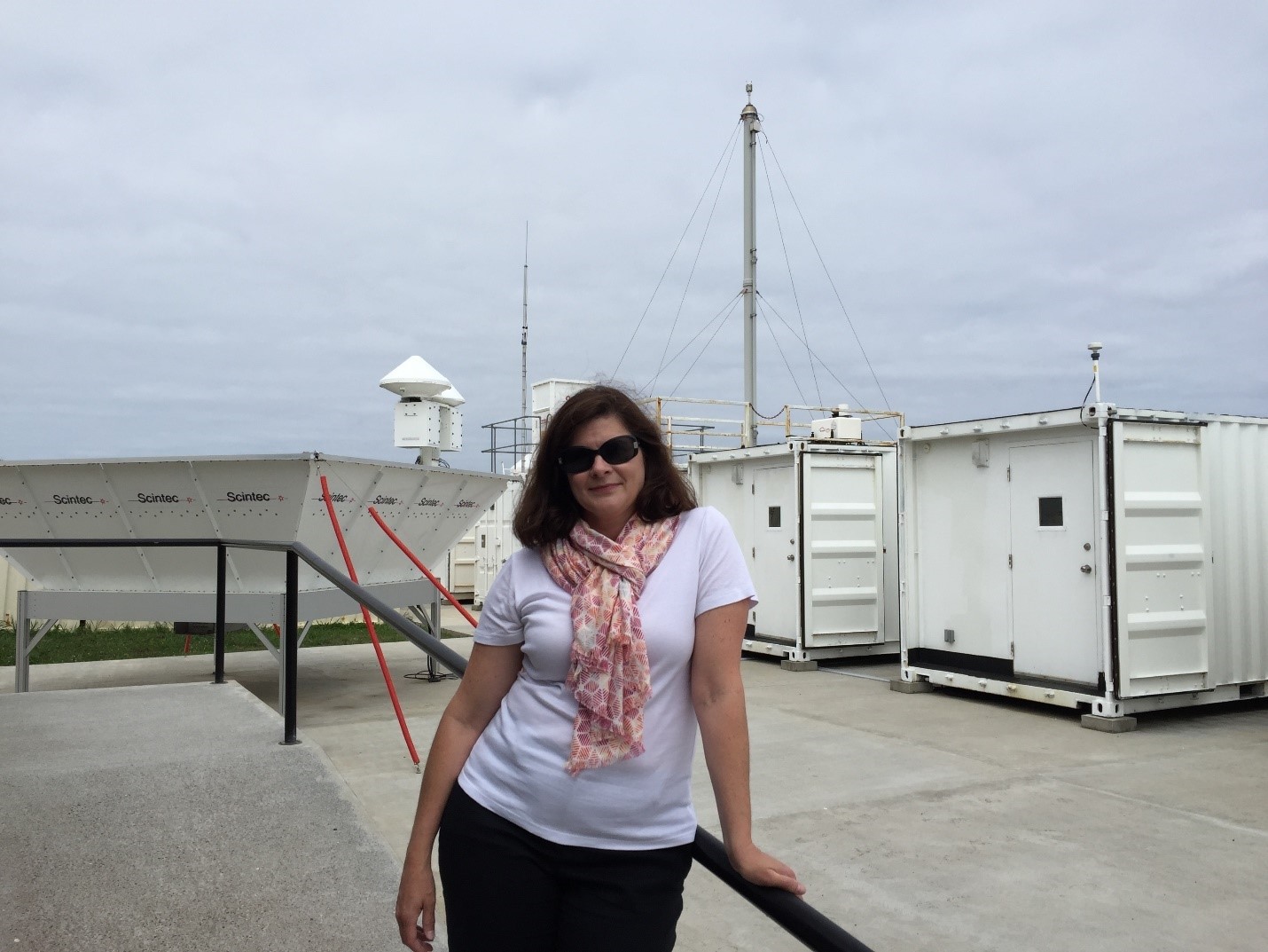 Rolanda Jundt at ARM's Eastern North Atlantic atmospheric observatory