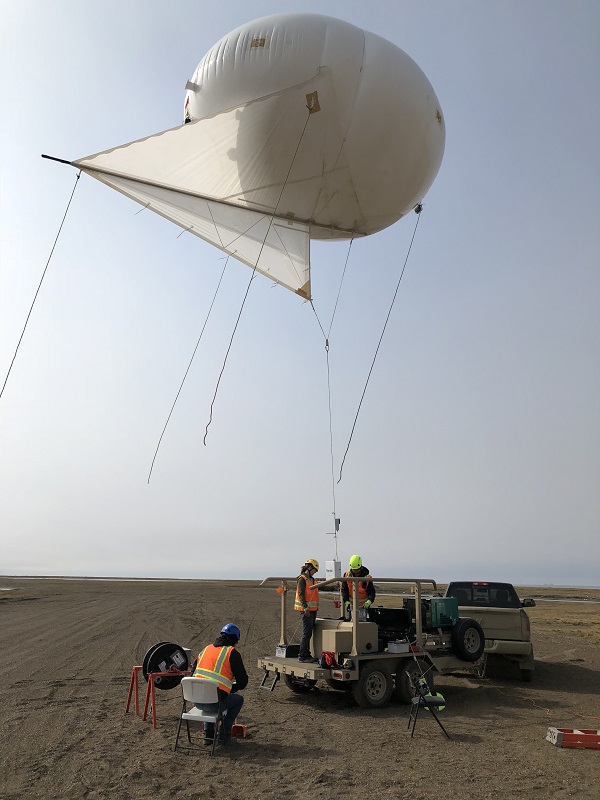 Tethered balloons are regularly used for the POPEYE field campaign in Alaska.