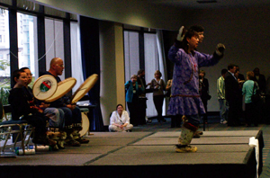 During the Tuesday poster session, a special event was planned to demonstrate the importance of climate to the native Alaskan culture by showcasing the Inupiaq Dancers. 