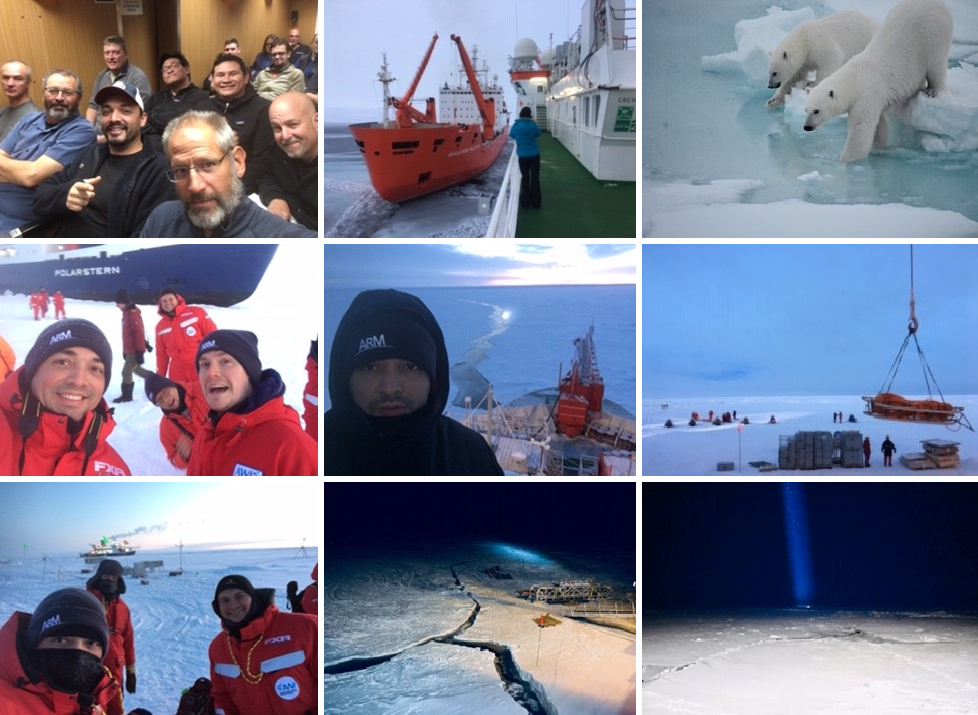 Collage of images from the MOSAiC field campaign