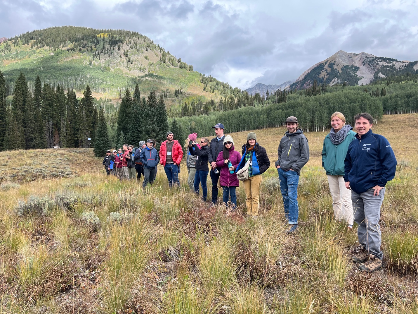 Daniel Feldman leads a SAIL site tour on an overcast day in Gothic.